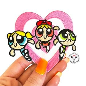 Powerpuff Girls Super Hero Sisters Iron On Patch Blossom Bubbles Buttercup NEW